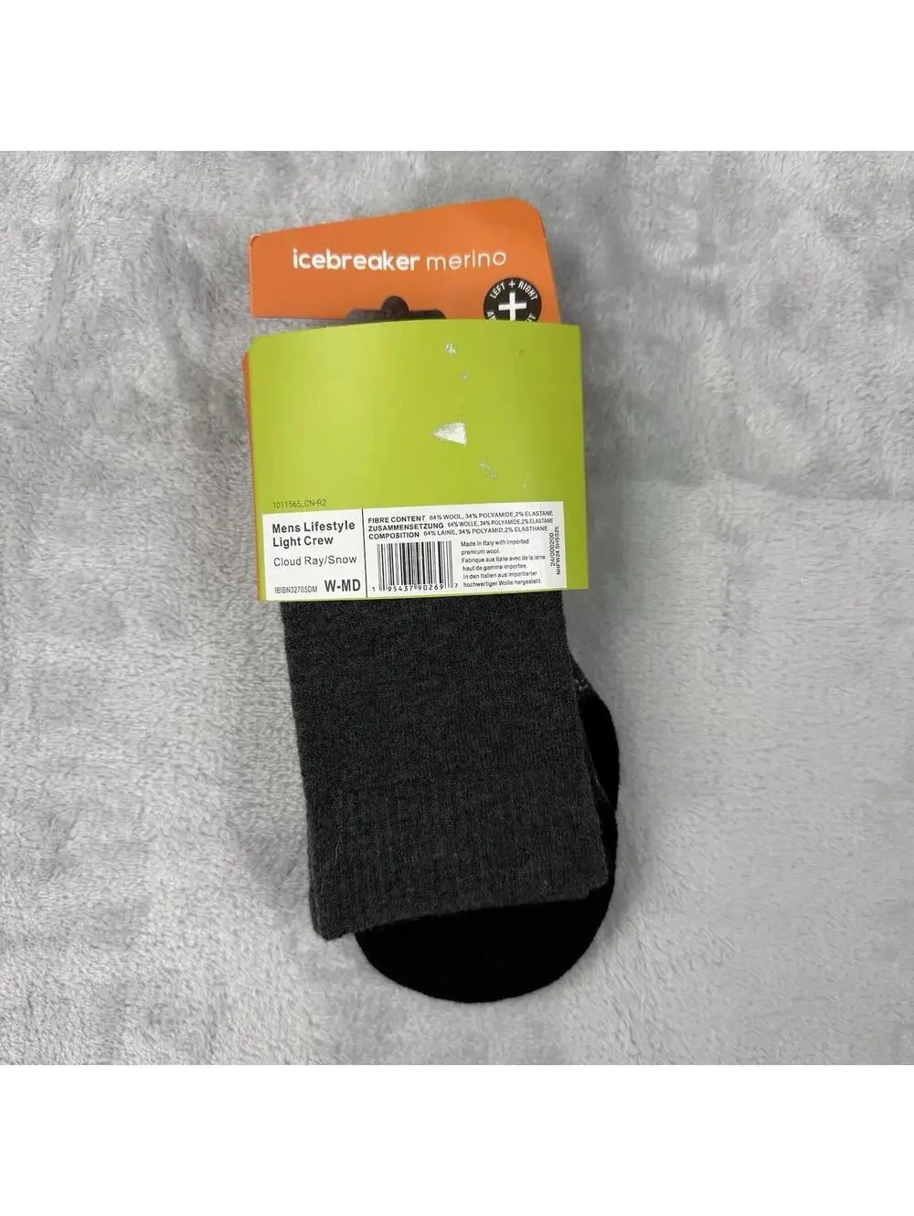 Icebreaker Men Lifestyle Hike Crew Socks Heavy Cushion Merino Wool Outdoor W-MD